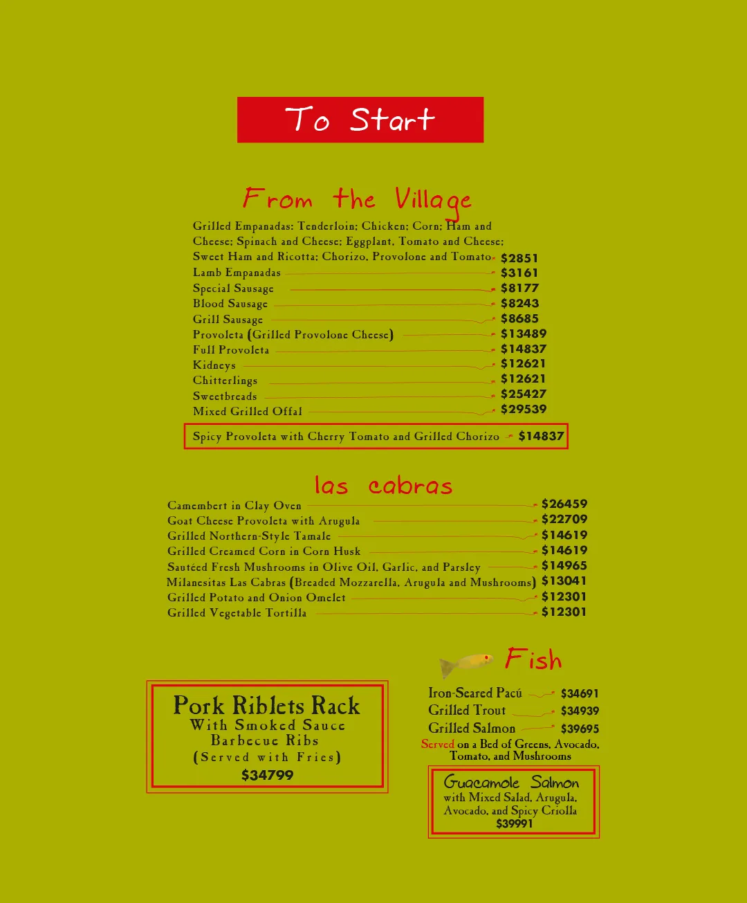 Menu — Page 2